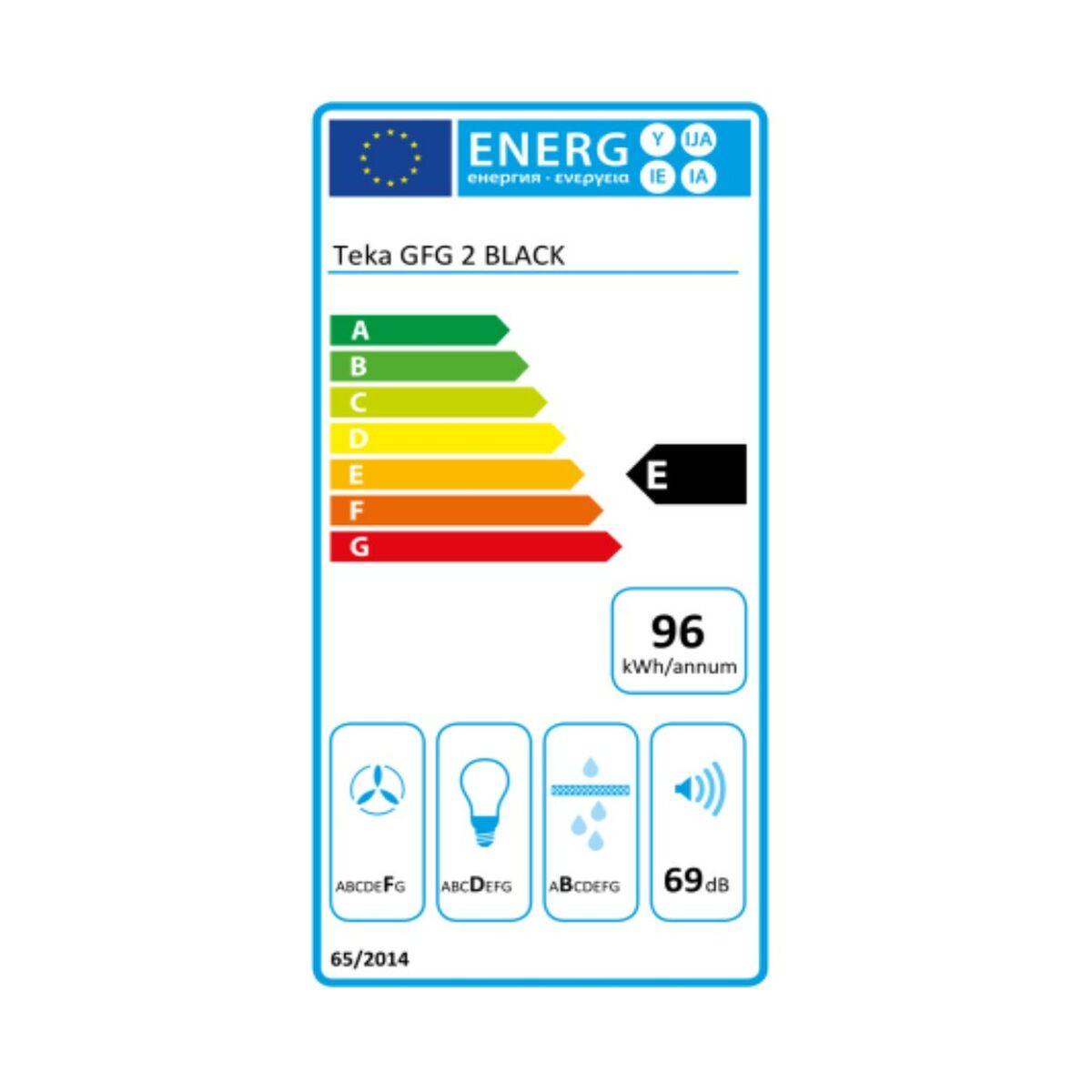 Традиционная вытяжка Teka GFG-2 BLACK 55 cm 329 m3/h 63 dB 180W-3
