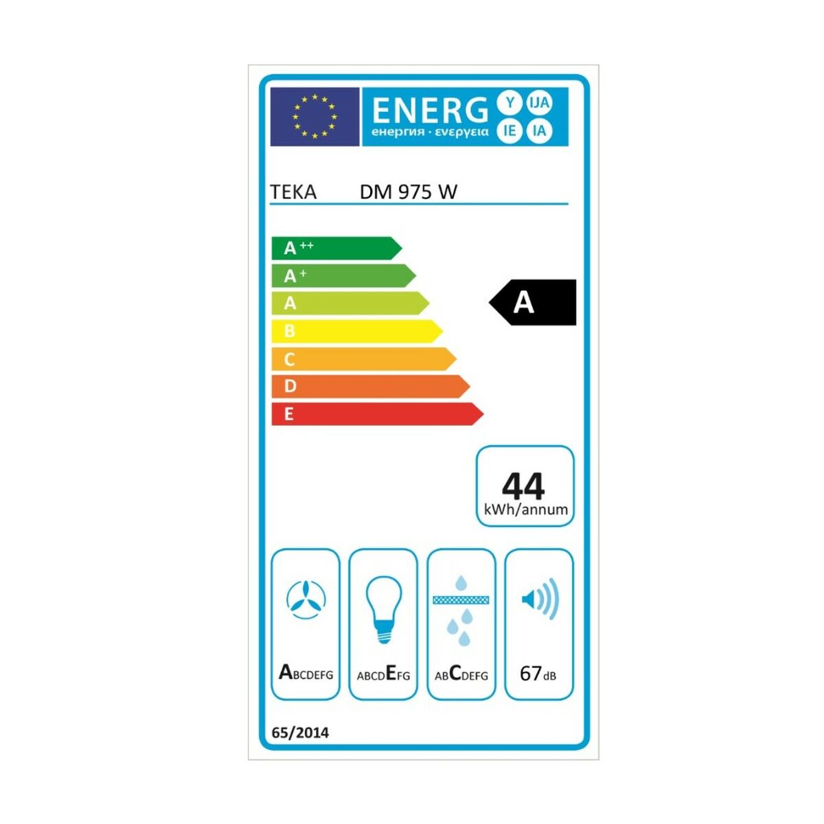 Традиционная вытяжка Teka 8421152130780 90 cm 603 m3/h 67 dB 278W Белый-2