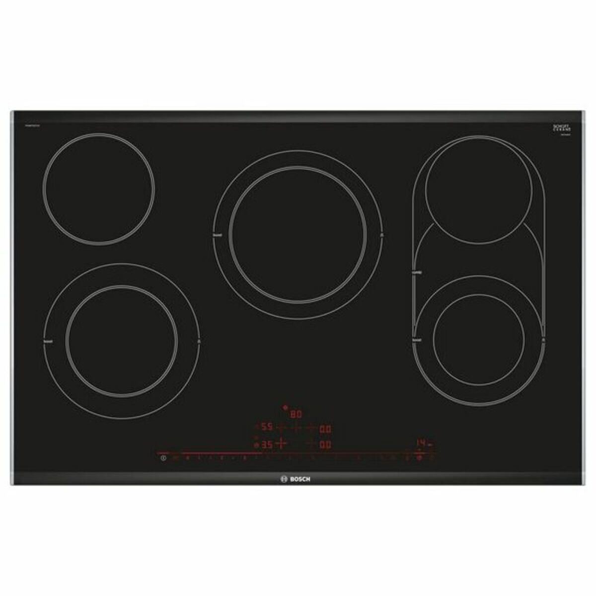 Glass ceramic panel BOSCH PKM875DP1D 80 cm (5 Cooking surface)