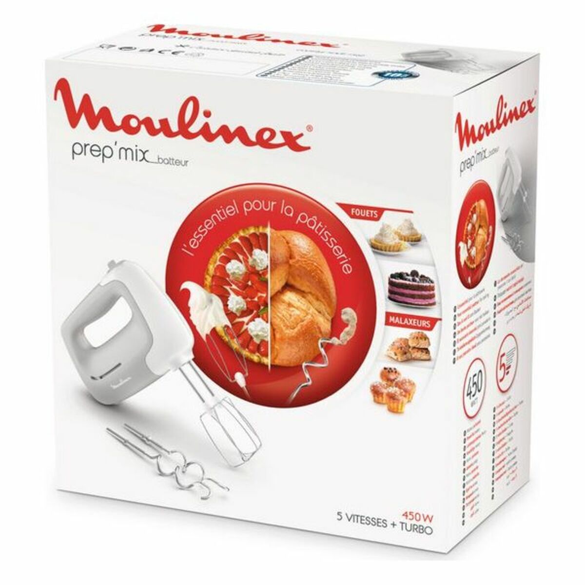 Миксер-тестомес Moulinex HM450B Серый 450 Вт 450W-2
