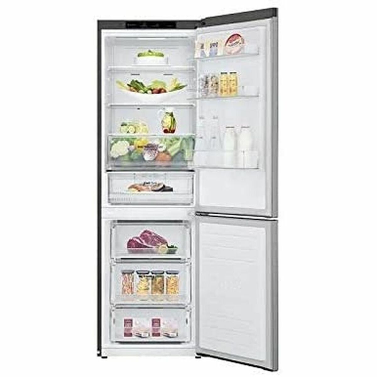 Комбинированный холодильник LG GBB61PZJMN  Нержавеющая сталь (186 x 60 cm)-3