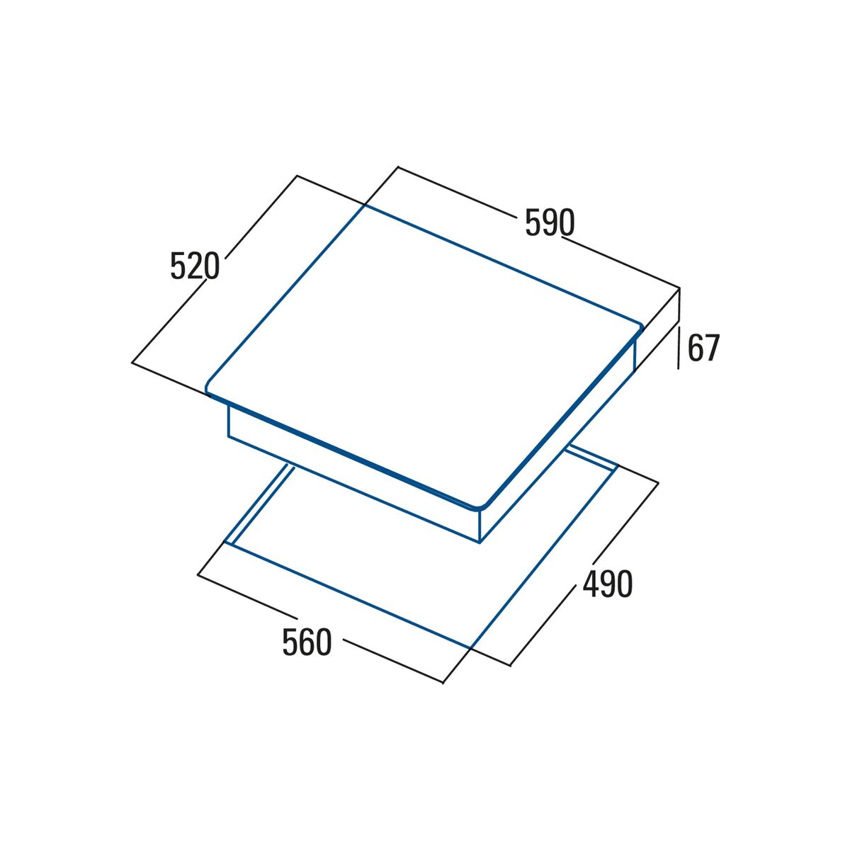 Shisha keramika paneli Cata TN604/B 6000 W-3