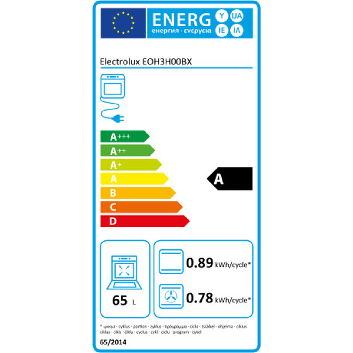 Духовой шкаф Electrolux EOH3H00BX 2090 W-2