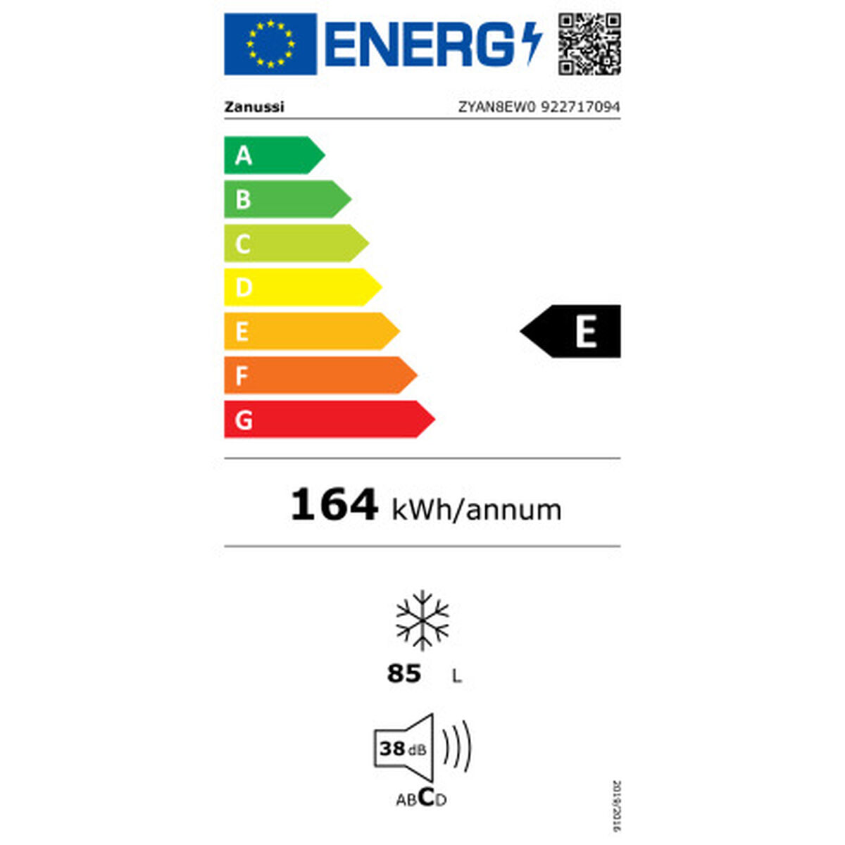 Морозильная Камера AEG ZANUSSI ZYAN8EW0 Белый 85 L-2