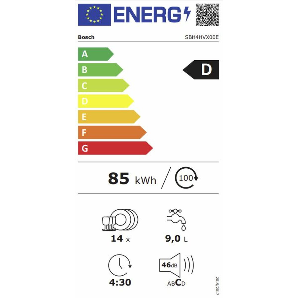 Посудомоечная машина BOSCH SBH4HVX00E 60 cm Интегрированный-3