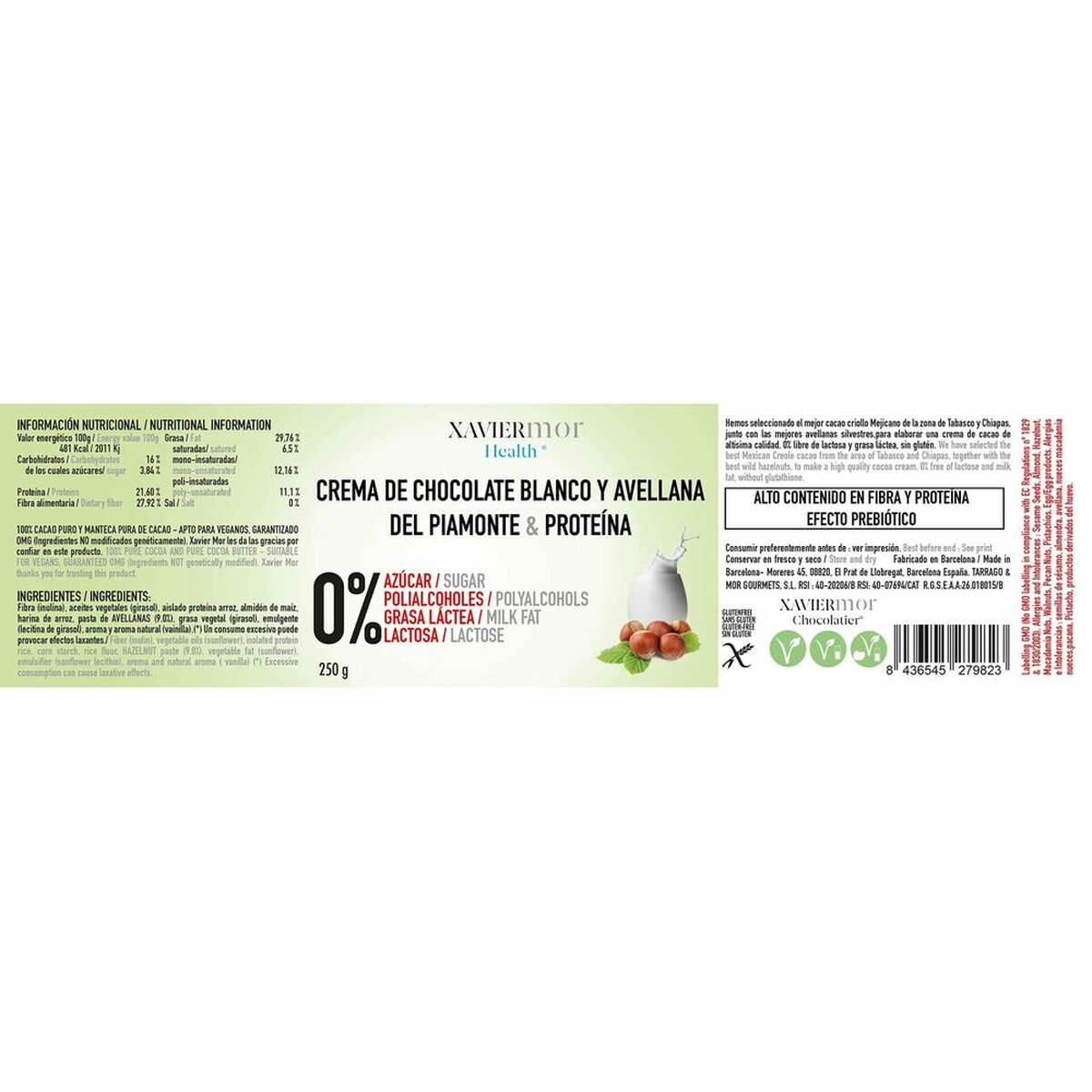 Шоколадная паста Xavier Mor Health Белый шоколад-2