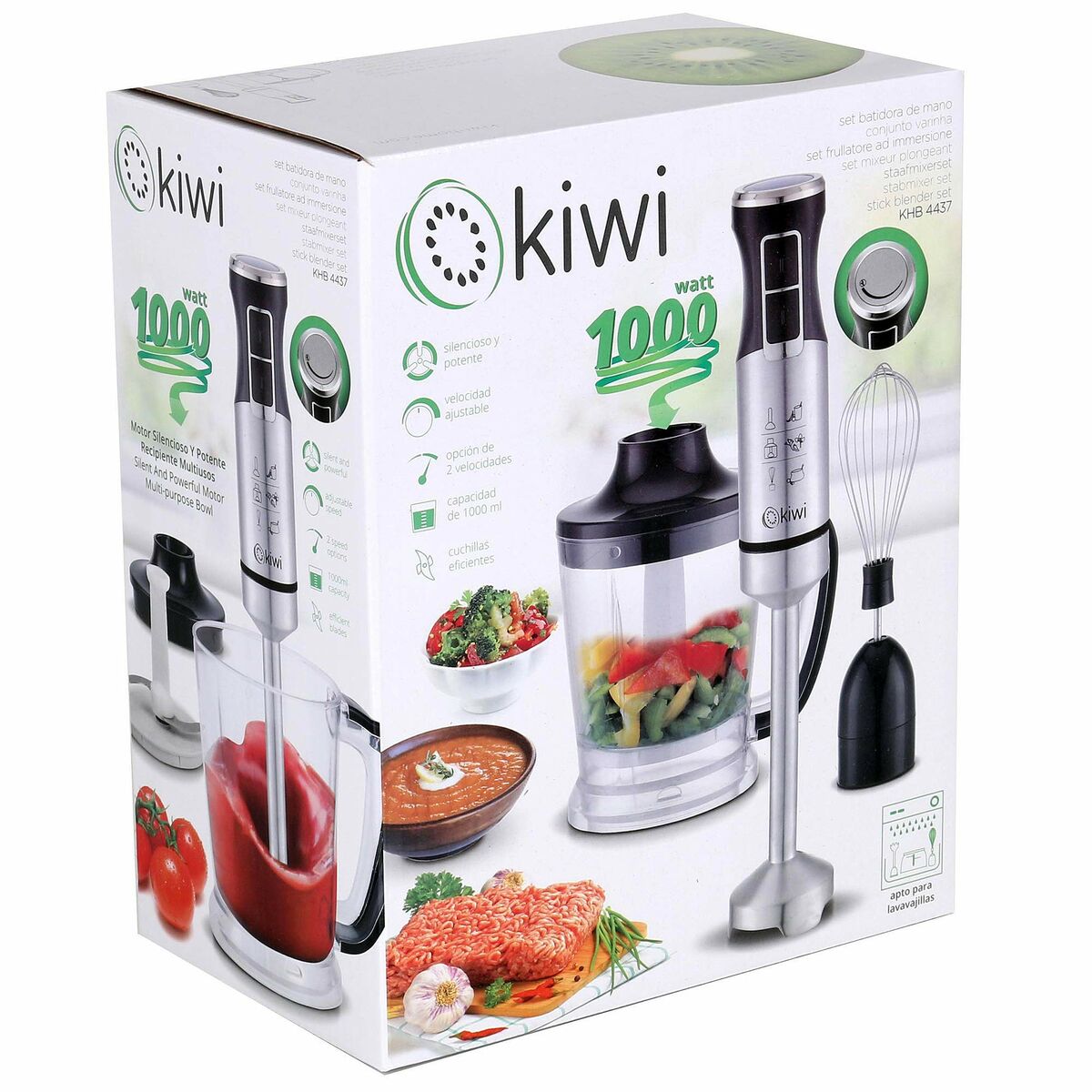 Kiwi Tauchmixer KHB-4437 1 L 1000W Edelstahl-2