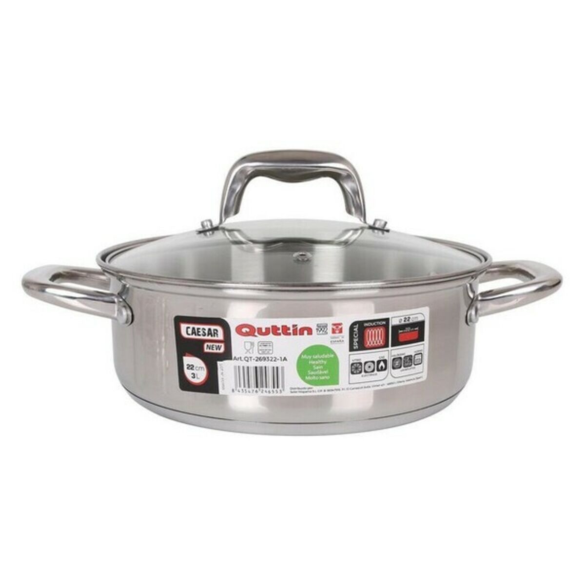 Quttin New Caesar Saucepan With Lid-6