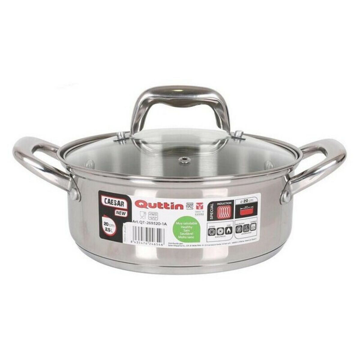 Quttin New Caesar Saucepan With Lid-7