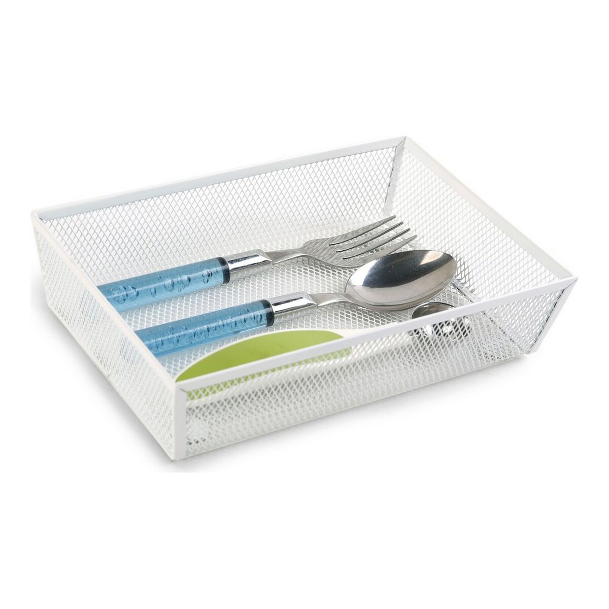 Confortime Cutlery Organizer Metal White (21.8 x 15.24 x 5.2 cm)-2