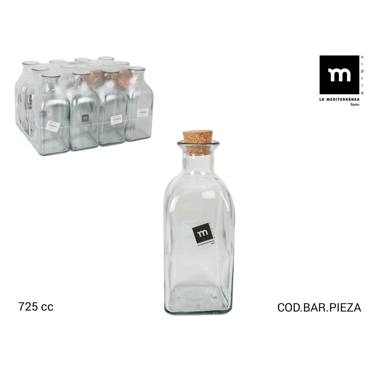 Стеклянная бутылка La Mediterránea Medi Пробка 725 ml-2