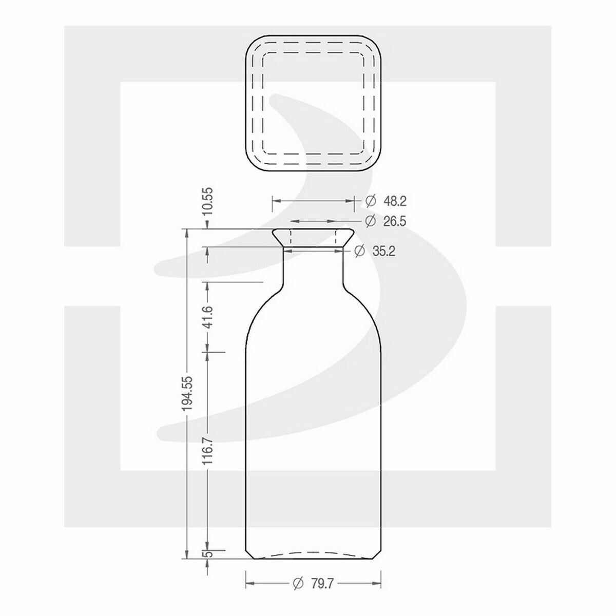 Стеклянная бутылка La Mediterránea Medi Пробка 725 ml-3