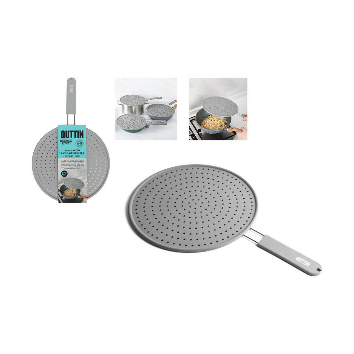 Pan lid Quttin Splash protection 28 x 45.5 x 0.7 cm-2