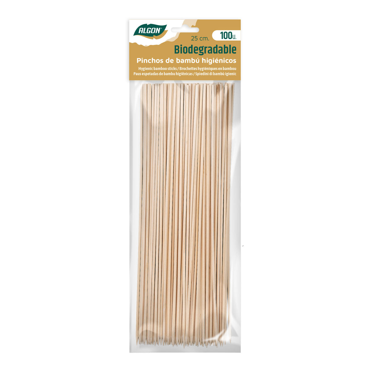 Algon 250 x 2.5mm BBQ Skewer Set Bamboo (100 pieces)-2