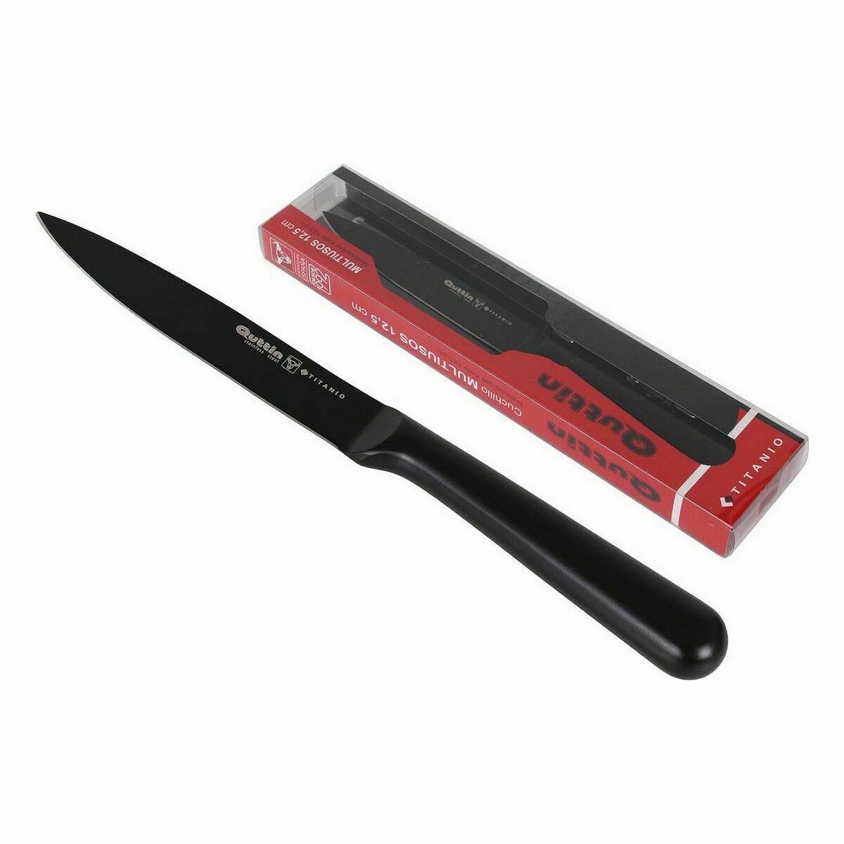 Кухонный нож Quttin многоцелевой Титановый 12 cm (4 штук)-2