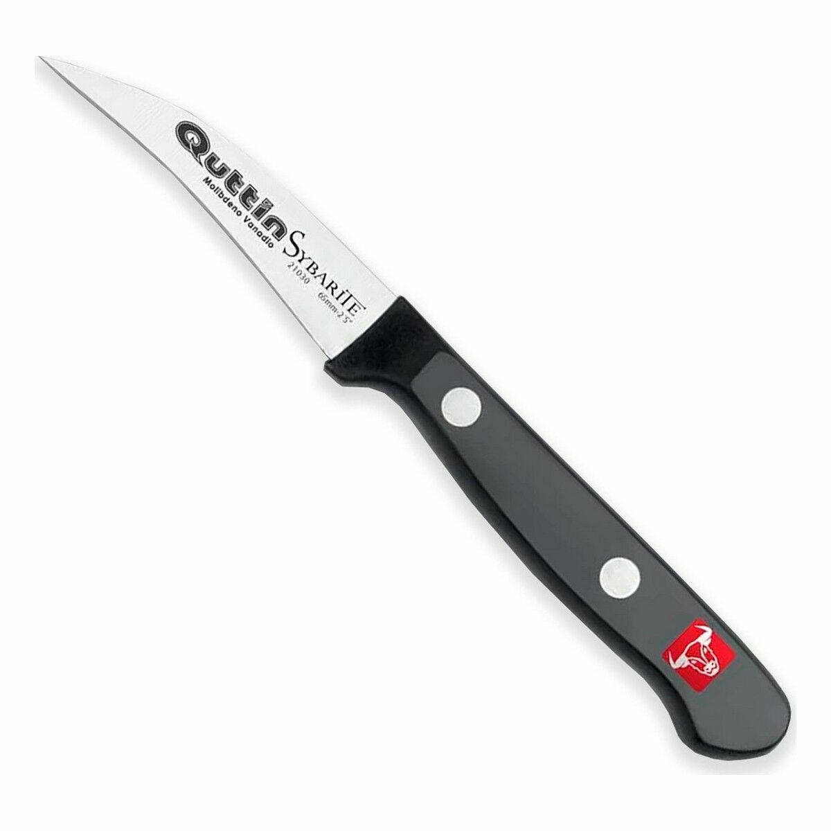 Нож для чистки Quttin Sybarite Чёрный Серебристый 6,5 cm (24 штук)-2