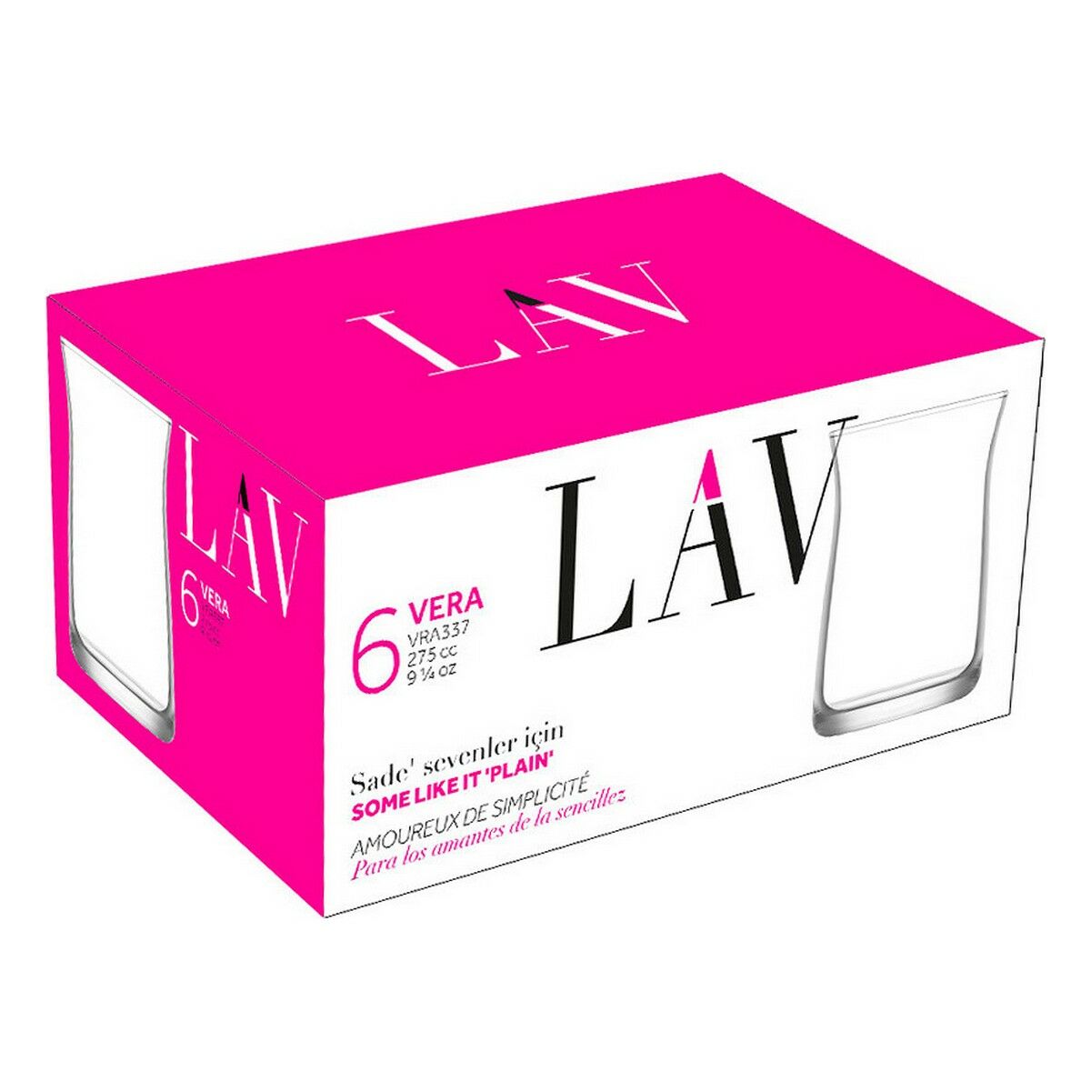 LAV Vera 275 ml 6 стакандар жиынтығы Заттар (8 дана)-2