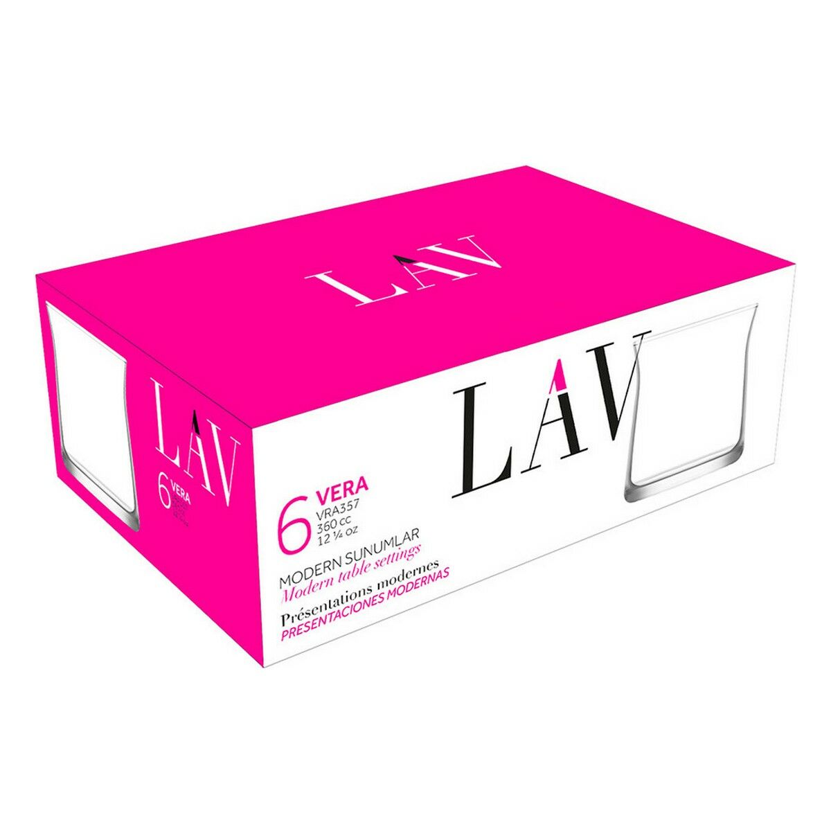 LAV Vera стакандары жиынтығы 360 ml 6 Заттар (8 дана)-2