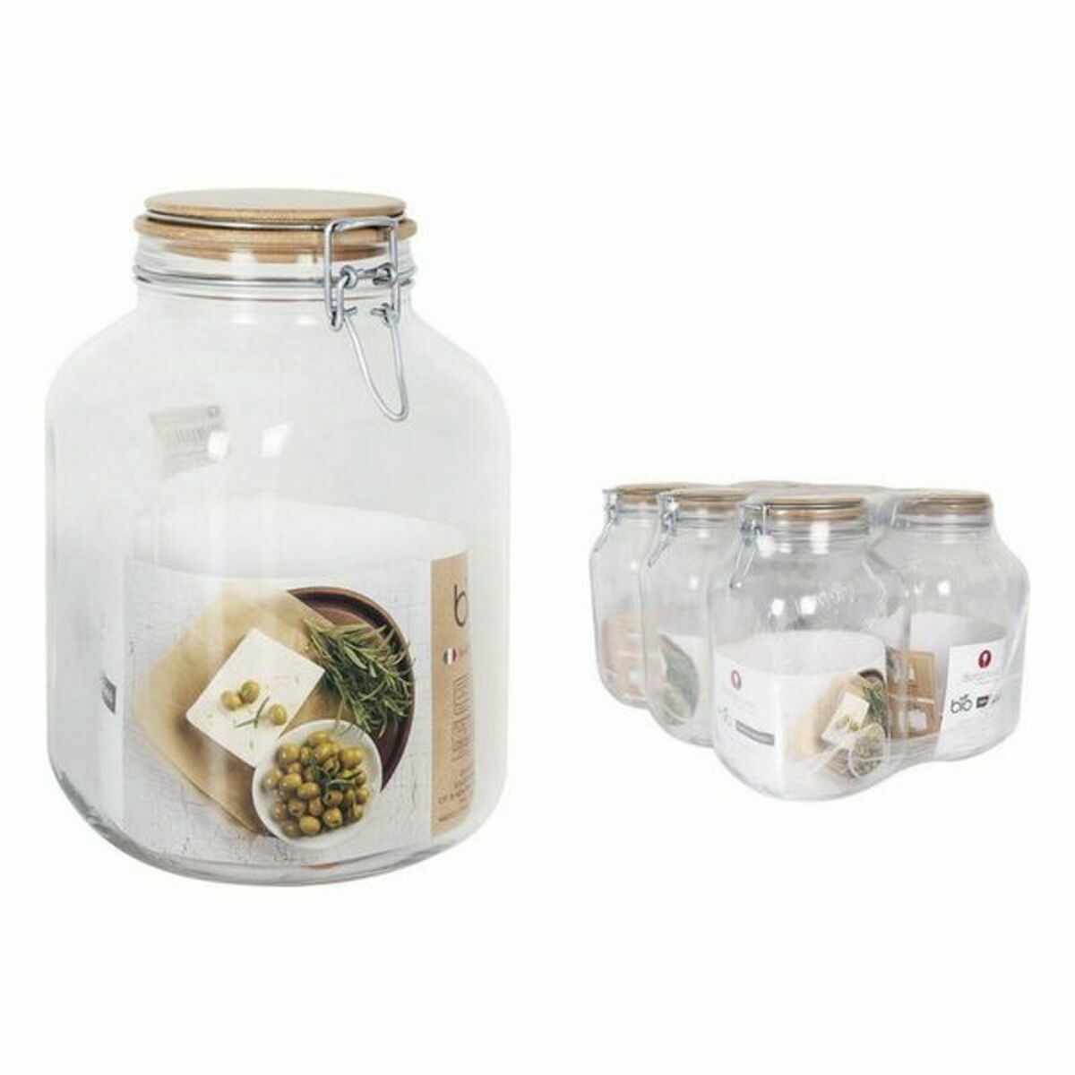 Boat Borgonovo sealed 3.1 L Bamboo 13 x 13 x 24 cm (6 pieces)-2