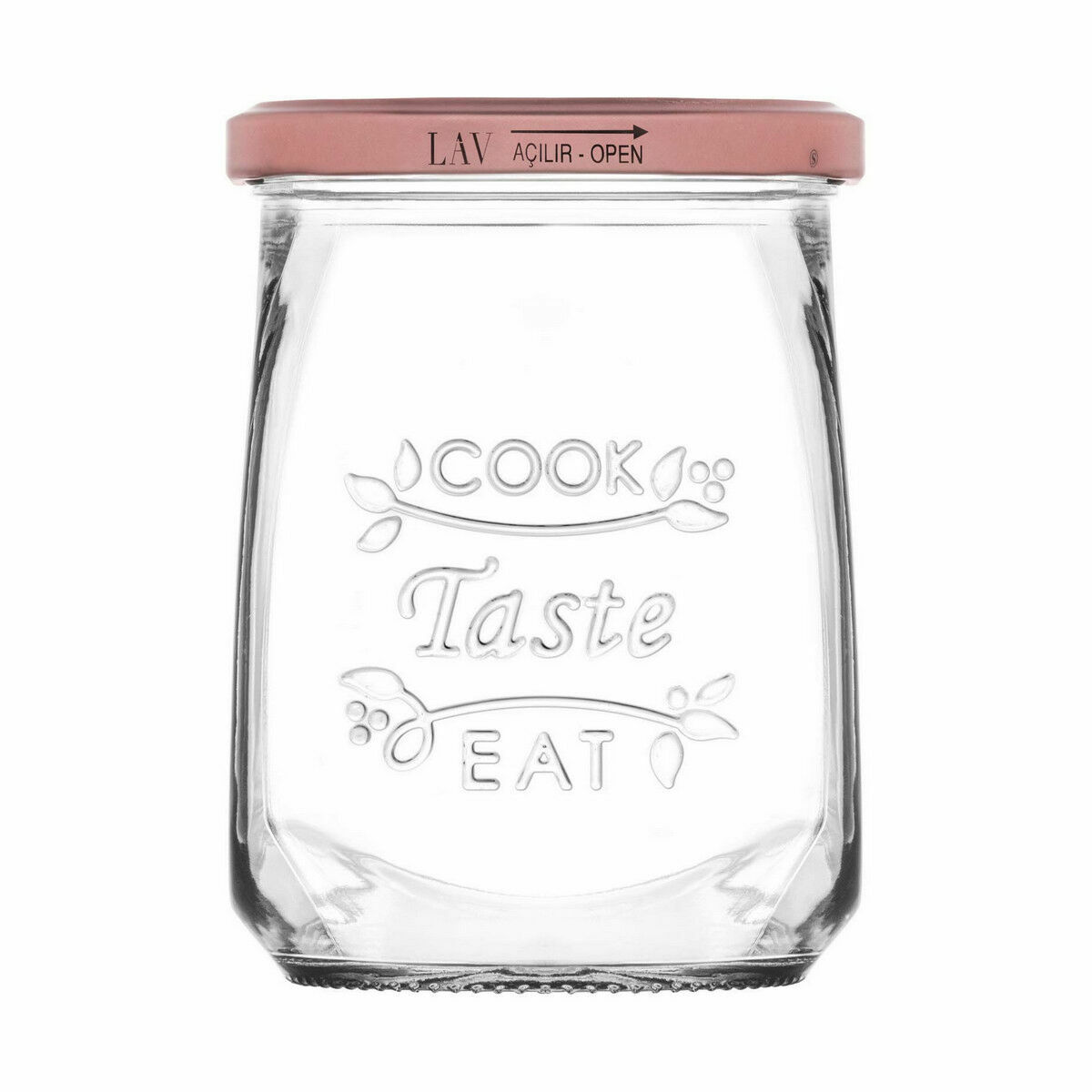 Can of transparent glass Inde Tasty 550 ml With a lid (12 pieces)-2