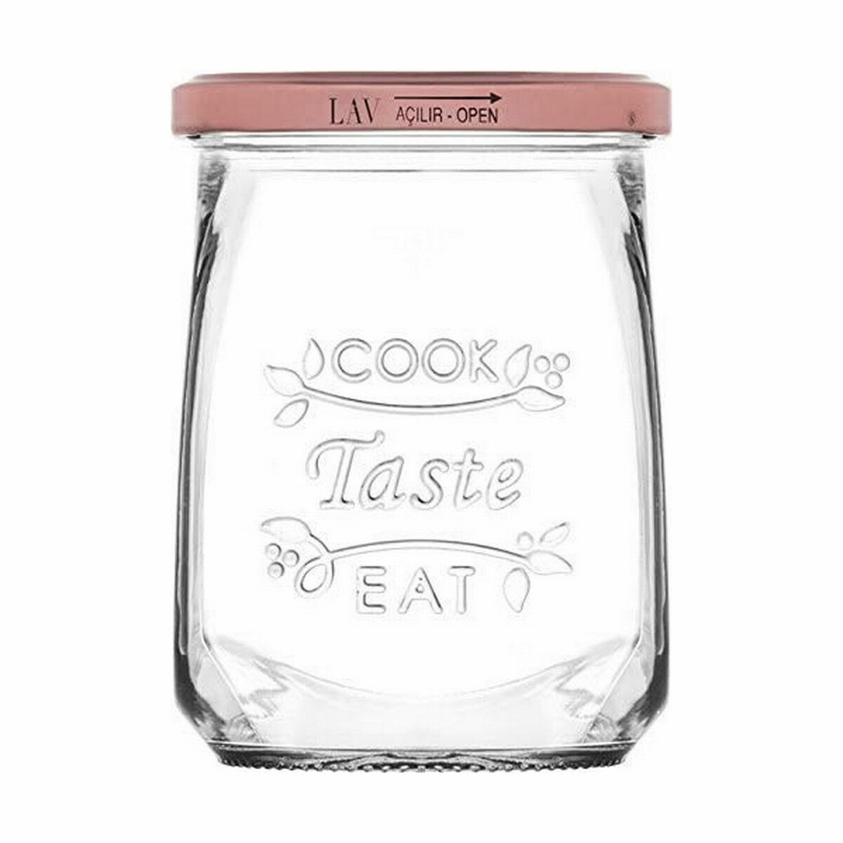 Can of transparent glass Inde Tasty 550 ml With a lid (12 pieces)-4