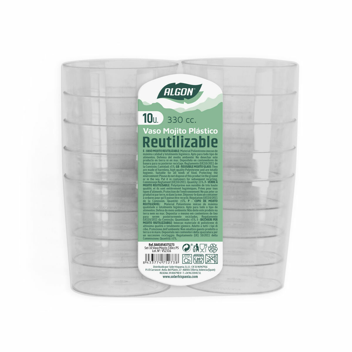 Algon 3,3 L Мөлдір Мохито 20 дана (10 заттар)-2