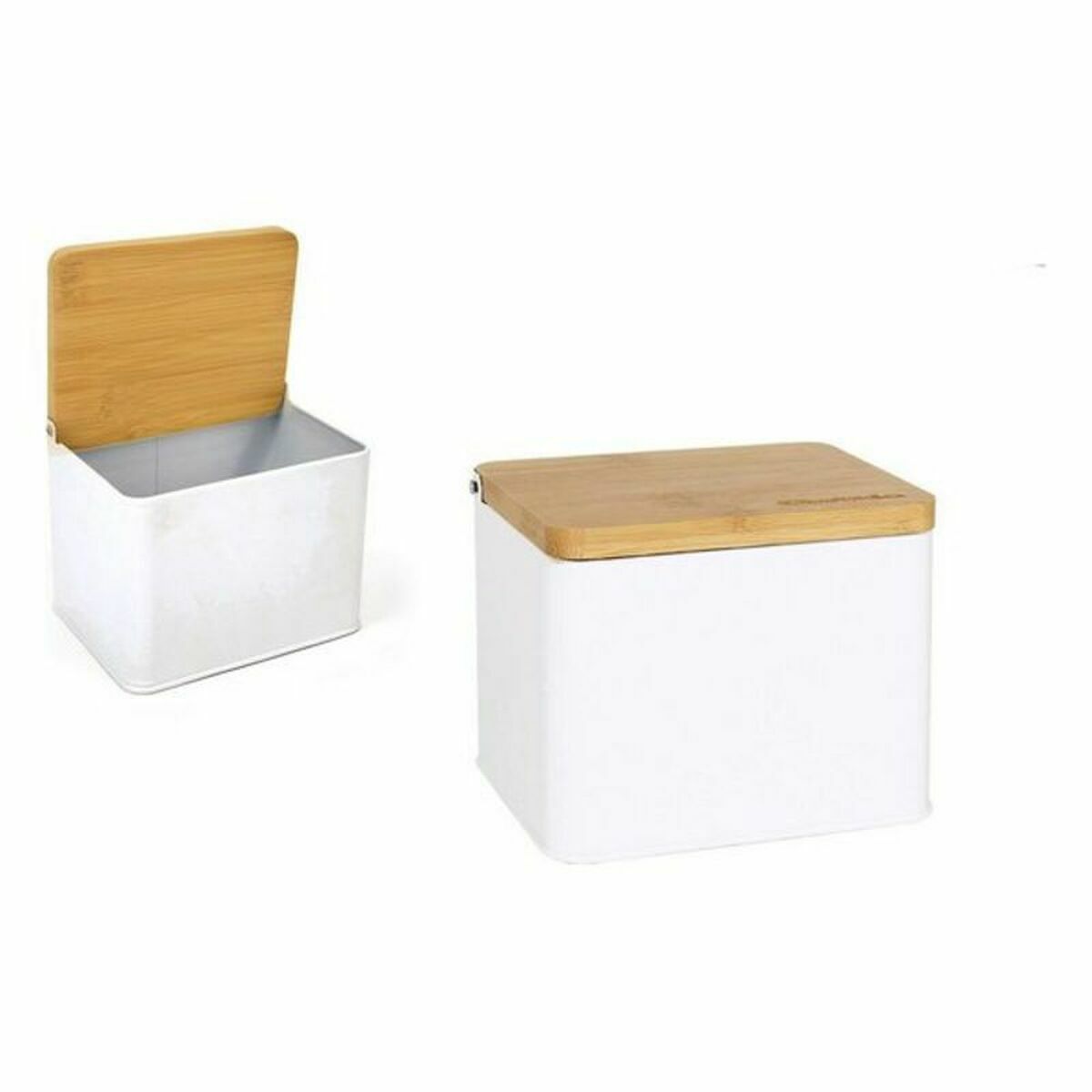 Salt Shaker with Lid Privilege Metal Bamboo 14 x 11 x 11 cm (12 pieces) (14 x 11 x 11 cm)-2