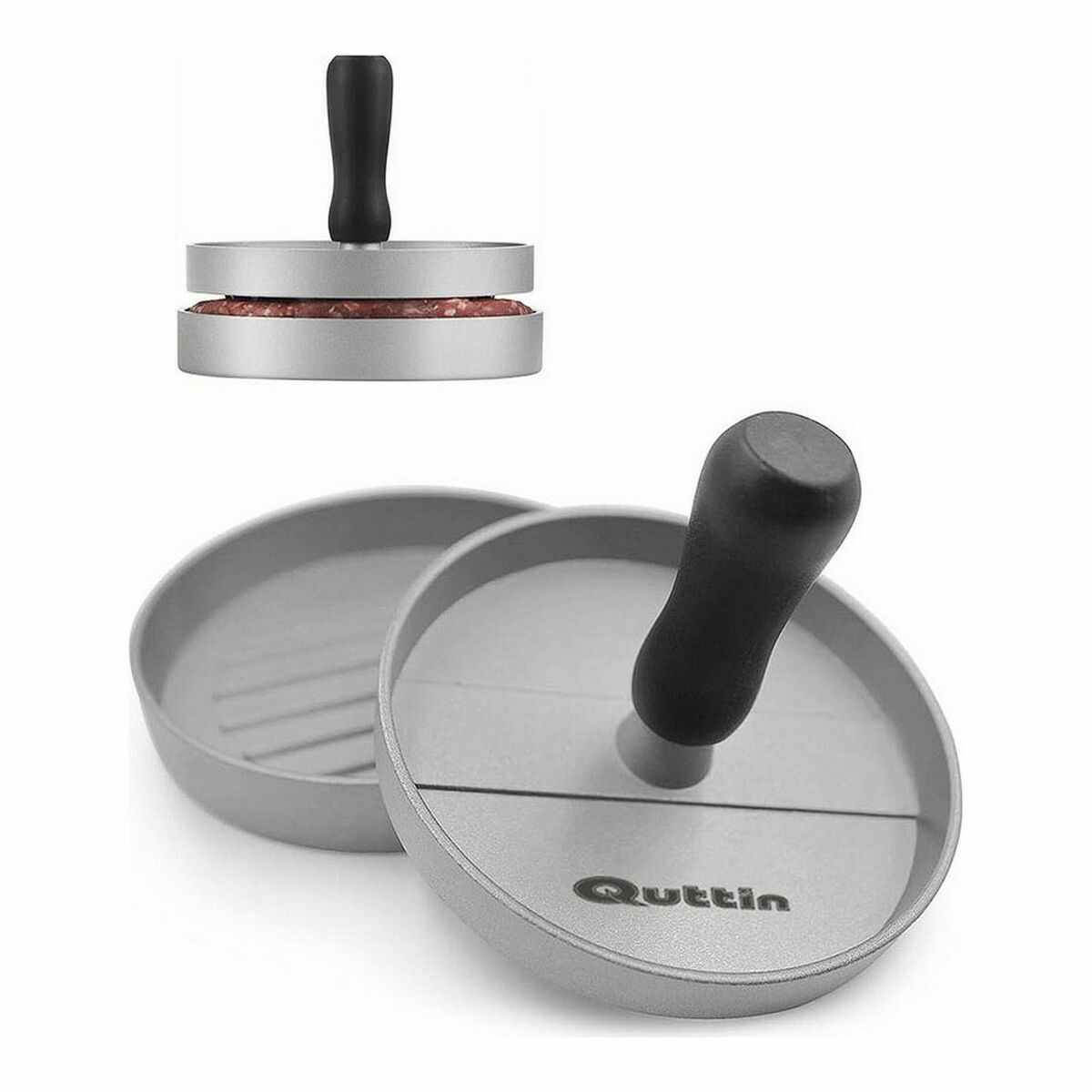 Hamburger Press Quttin Metal Silver 12 x 9 cm-3