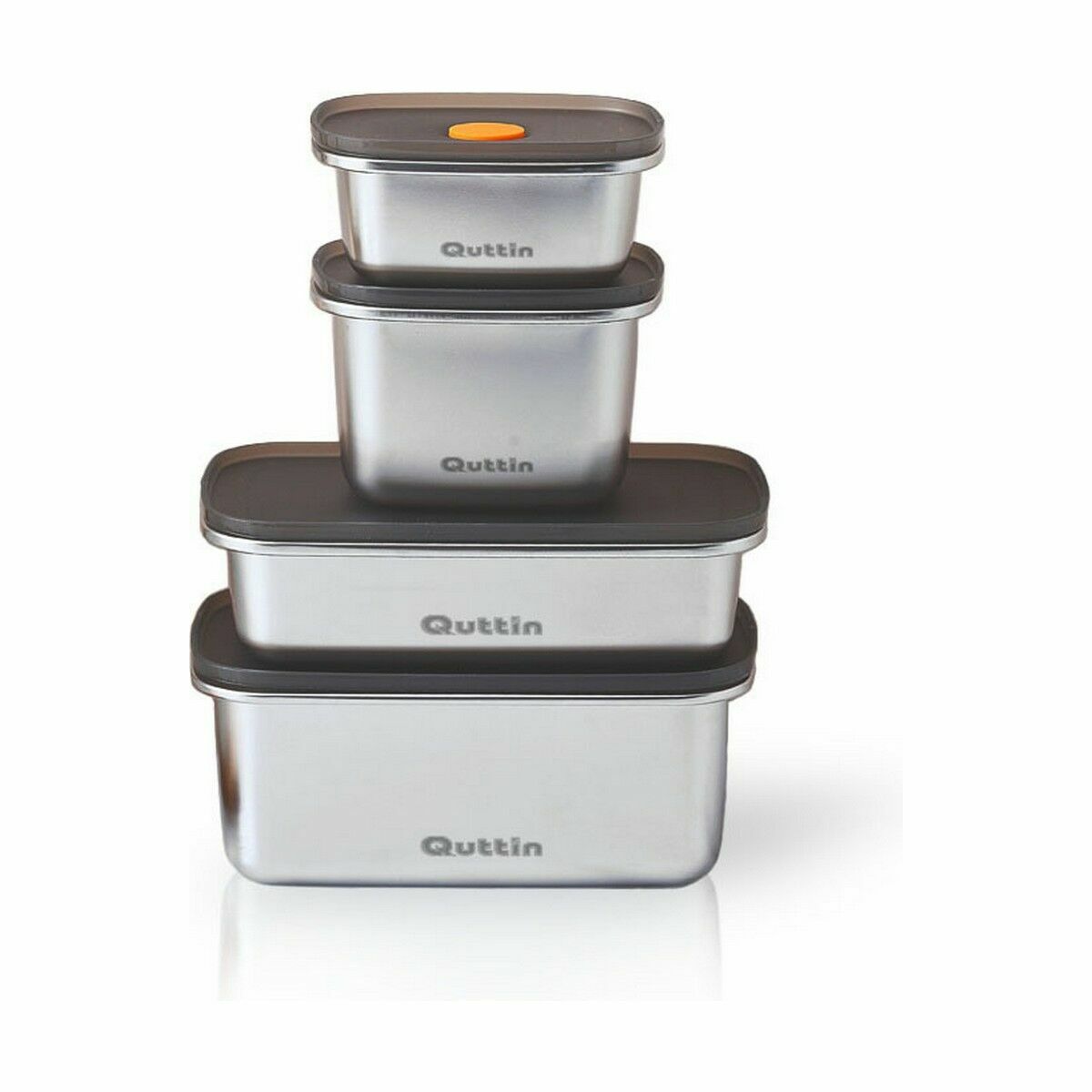 Герметичная коробочка для завтрака Quttin 450 ml Нержавеющая сталь Прямоугольный 11,6 x 9,4 x 7 cm (12 штук)-2