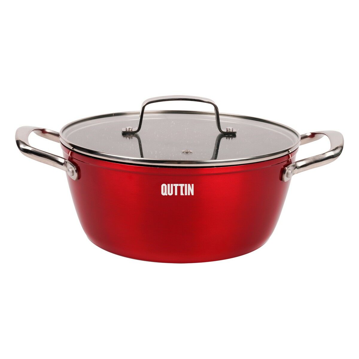Pan with lid Quttin Majestic Red 29 x 39 x 14 cm (4 pieces)-2