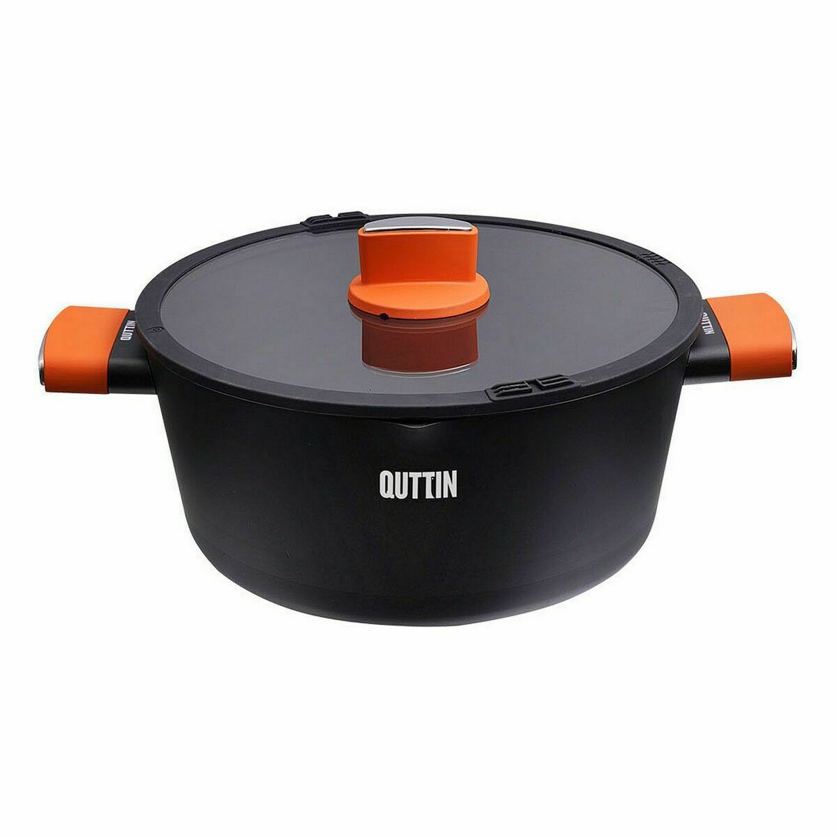 Quttin Gastro Glass Lid Pan Black Orange 38.5 x 29.5 x 13 cm (6 pieces)-2