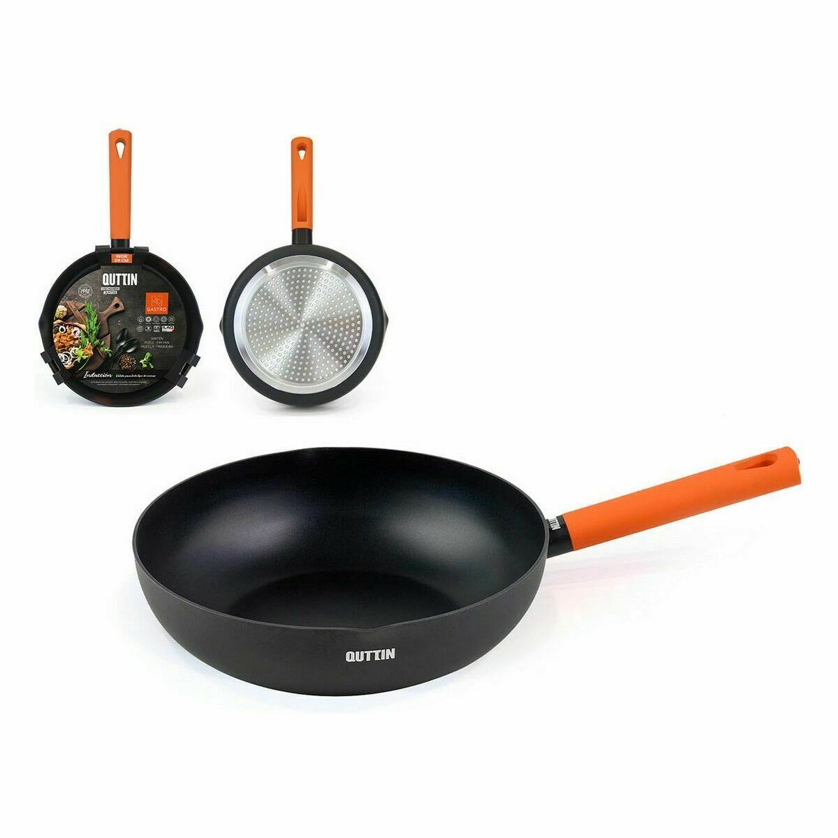 Quttin Gastro Black Orange 47 x 29 x 8 cm wok pan (6 pieces)-3