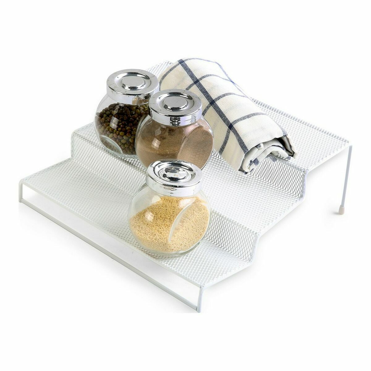 Organizer Confortime Metal White 26.5 x 25 x 9 cm (12 pieces)-2