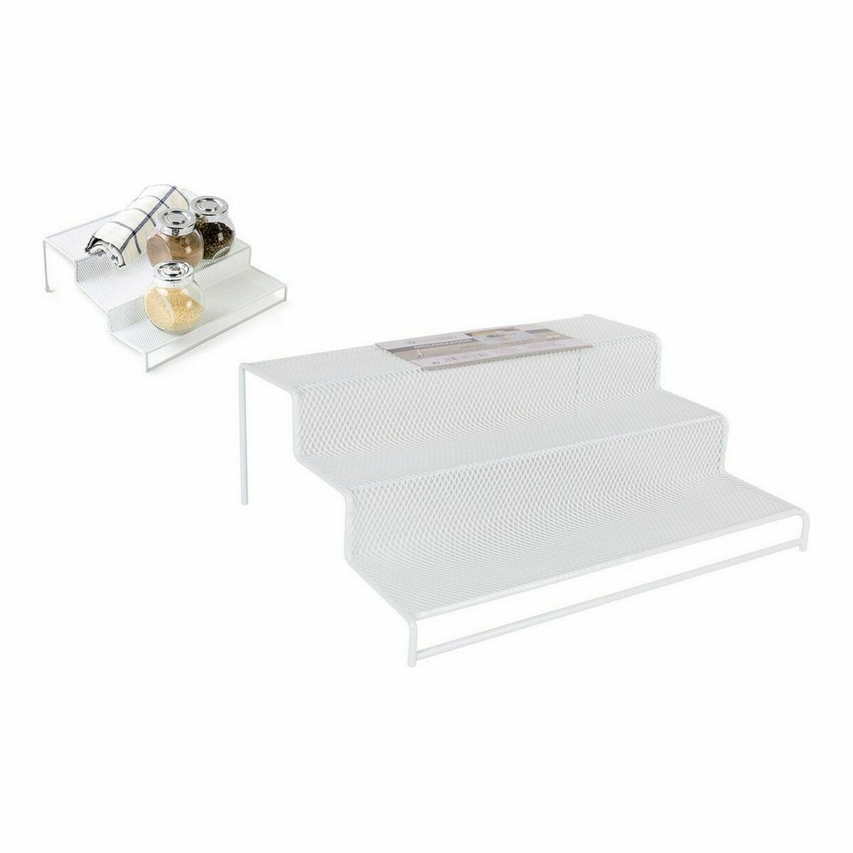 Organizer Confortime Metal White 26.5 x 25 x 9 cm (12 pieces)-3