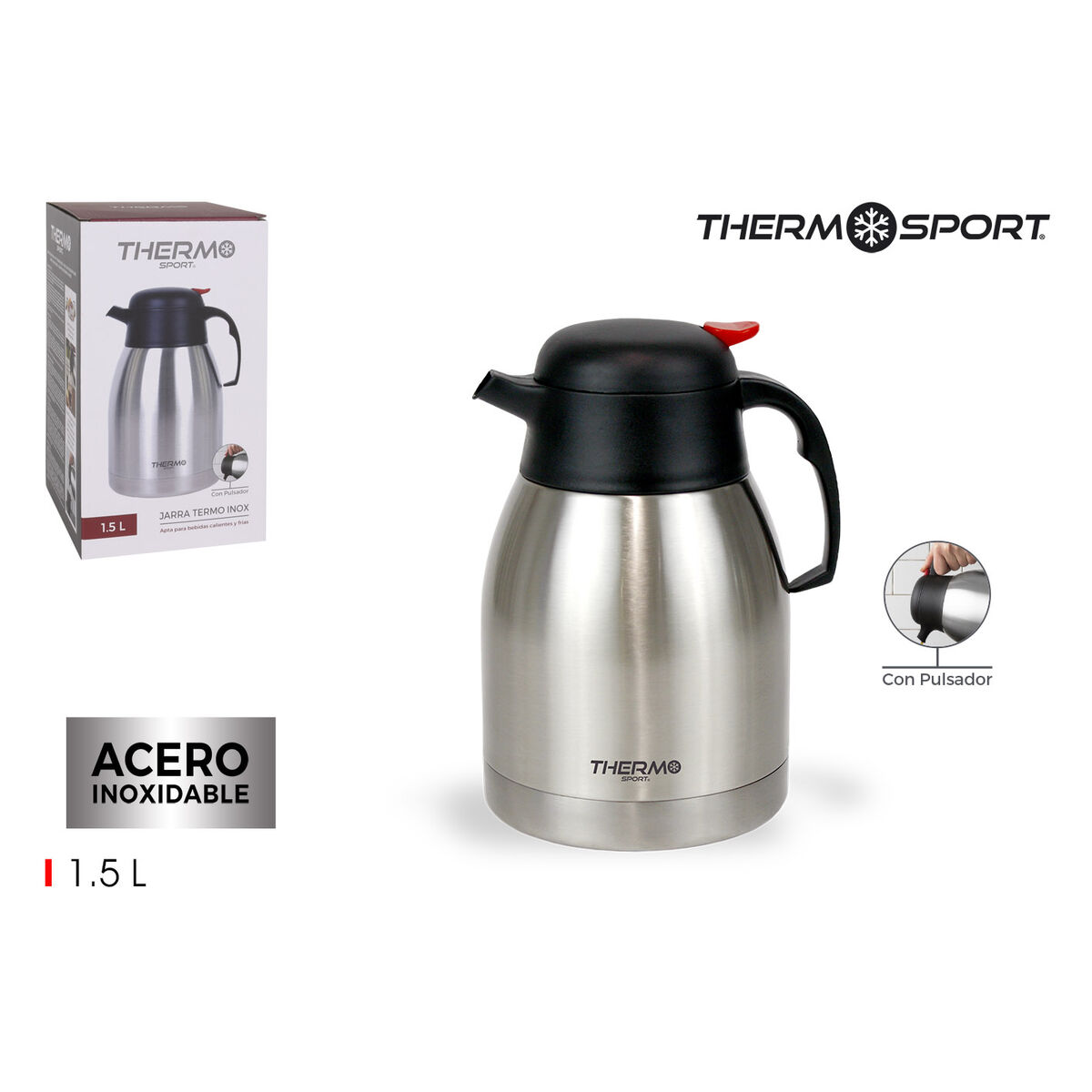 ThermoSport термиялық айналма түймешігі тот баспайтын болат 1,5 L (6 дана)-2