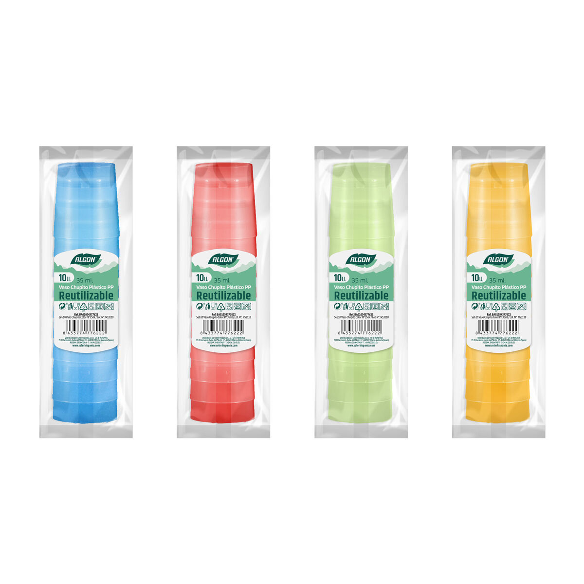 Бір рюмка жиынтығы Algon Қайталама 10 Заттар 35 ml (50 дана)-3