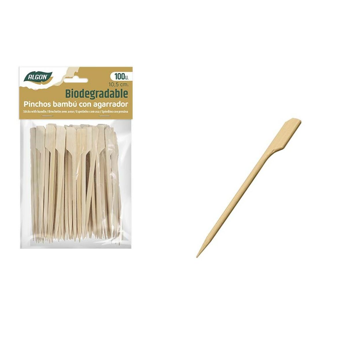 Algon Bamboo Barbecue Skewer Set 100 10.5cm Items (18 pieces)-2
