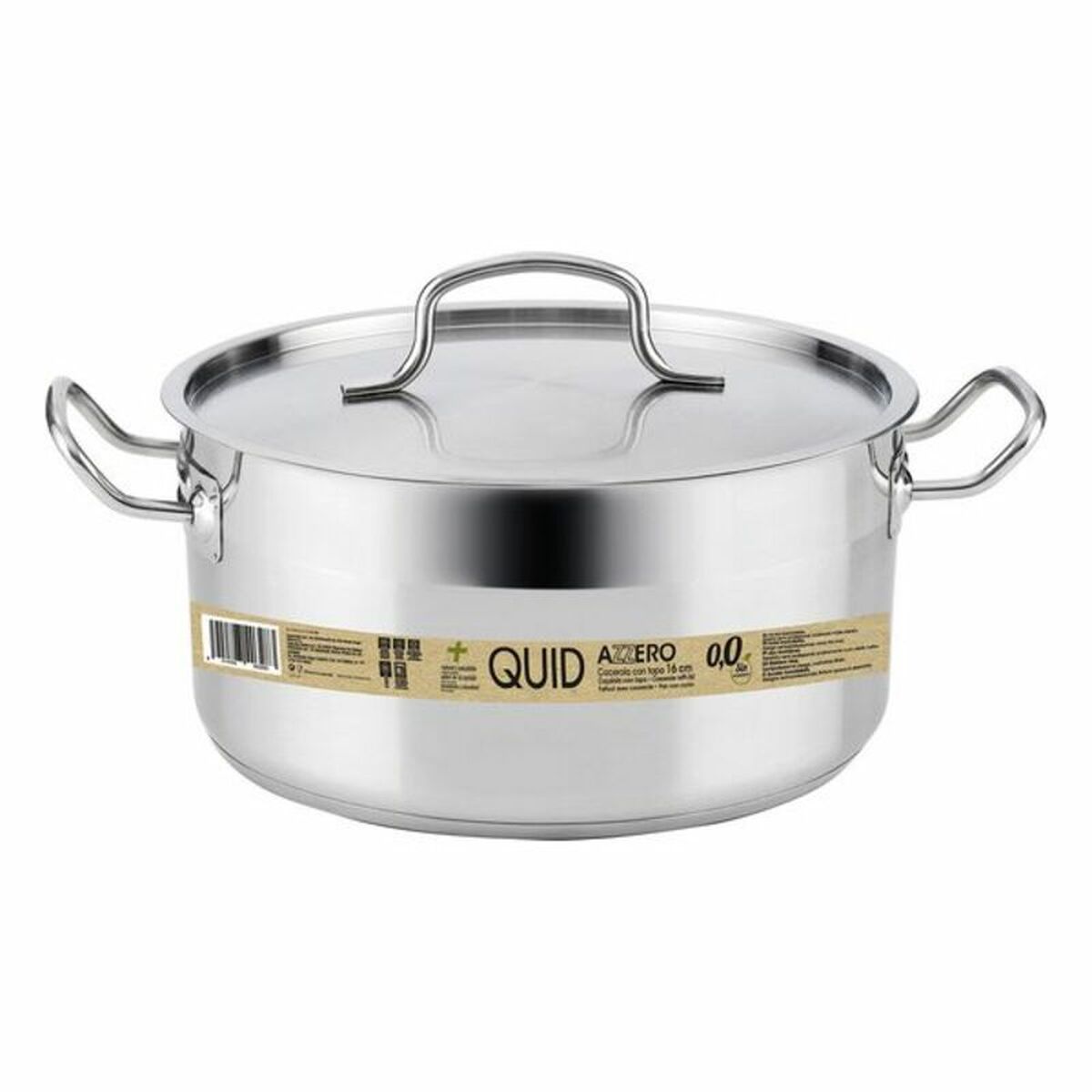 Pan with lid Quid Azzero Stainless steel-3
