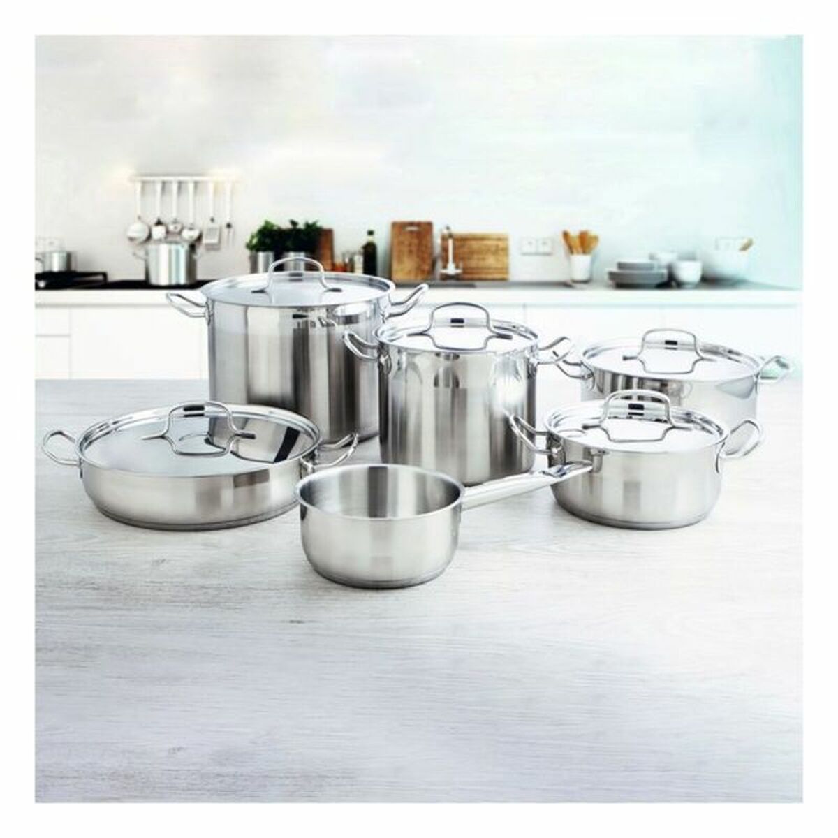 Pan with lid Quid Azzero Metal Steel-2