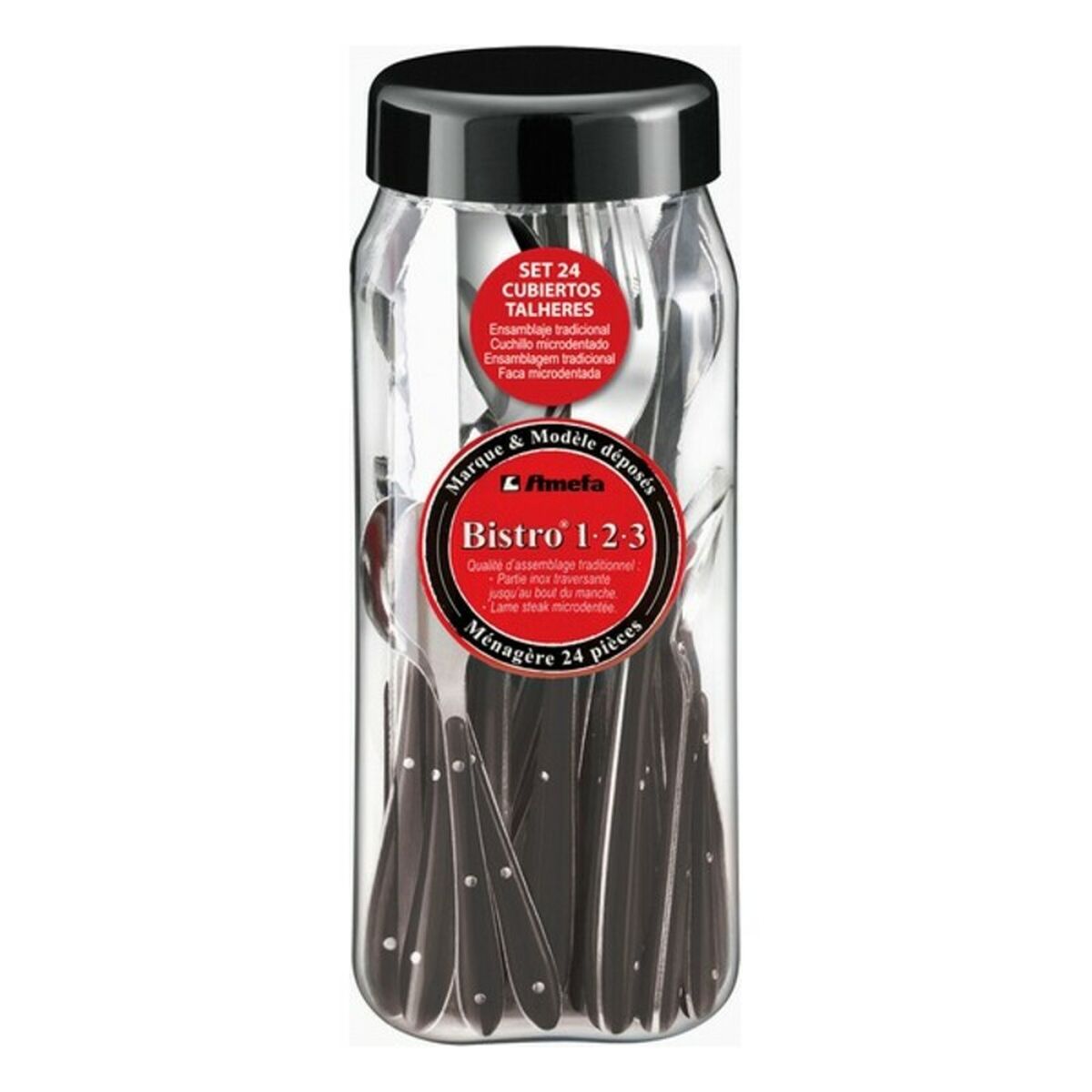 Amefa Bistro Metal Double Color Cutlery Set 24 Items-2