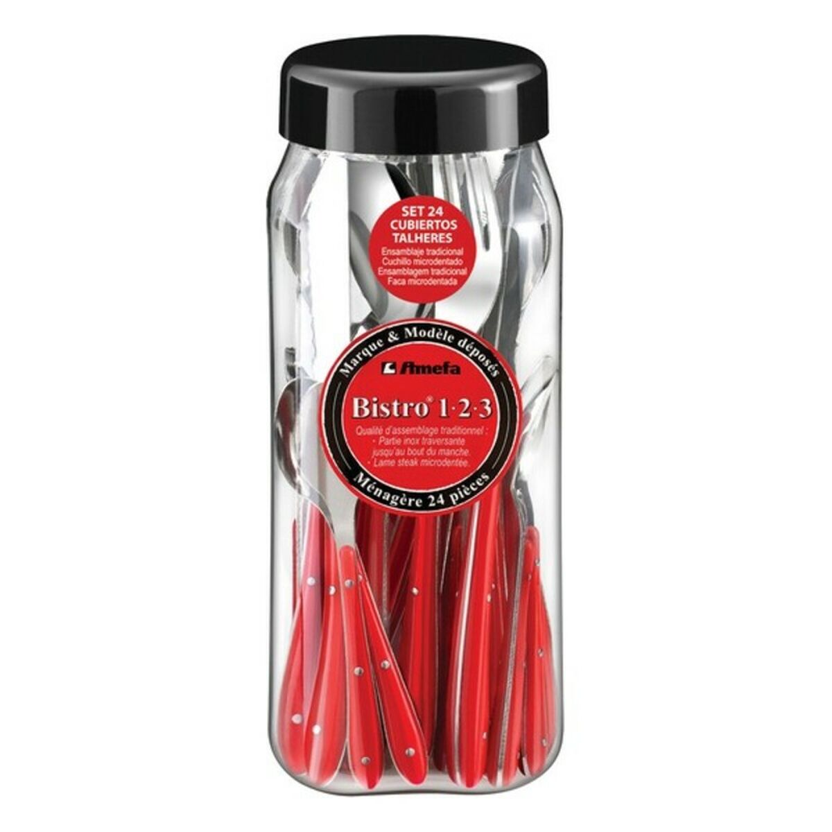 Amefa Bistro Metal Double Color Cutlery Set 24 Items-4