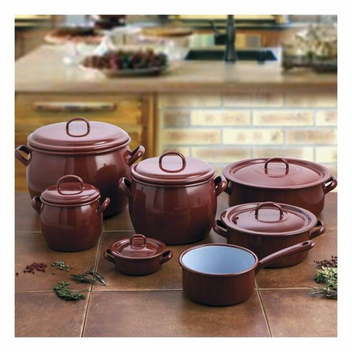 Panela com tampa Quid Classic Castanho Aço Embalado-2