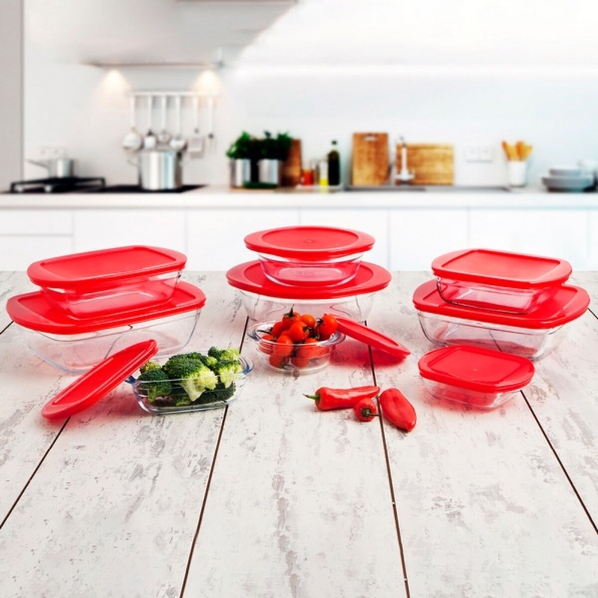 Sudok Ô Cuisine Red Borosilicate Glass-2