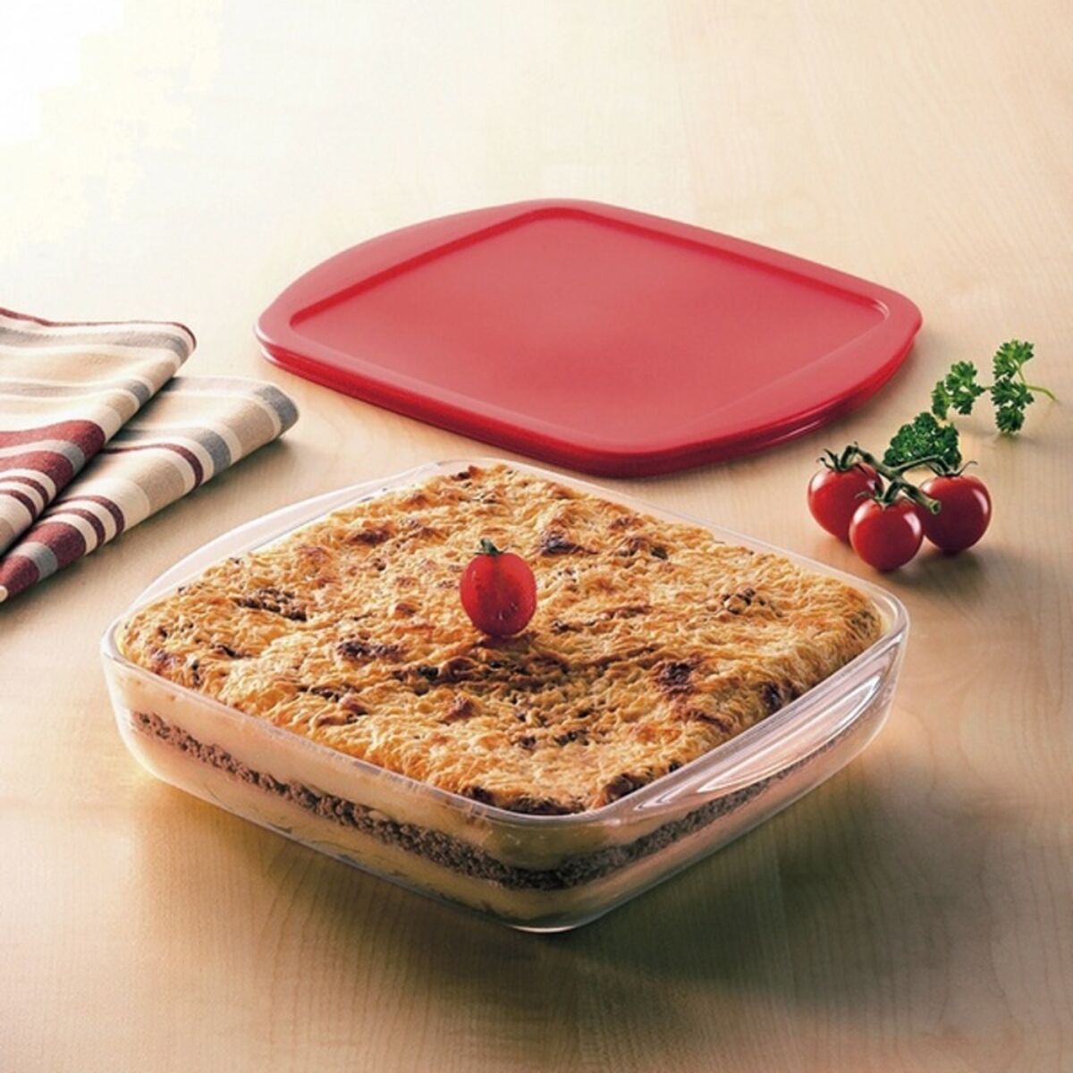 Sealed Lunchbox Ô Cuisine Clear Borosilicate Glass-3