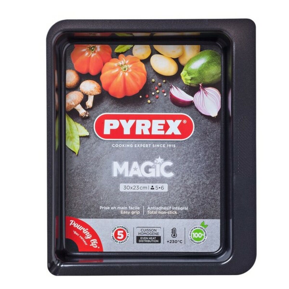 붙지 않는 오븐 트레이 Pyrex Magic 아연 도금-4