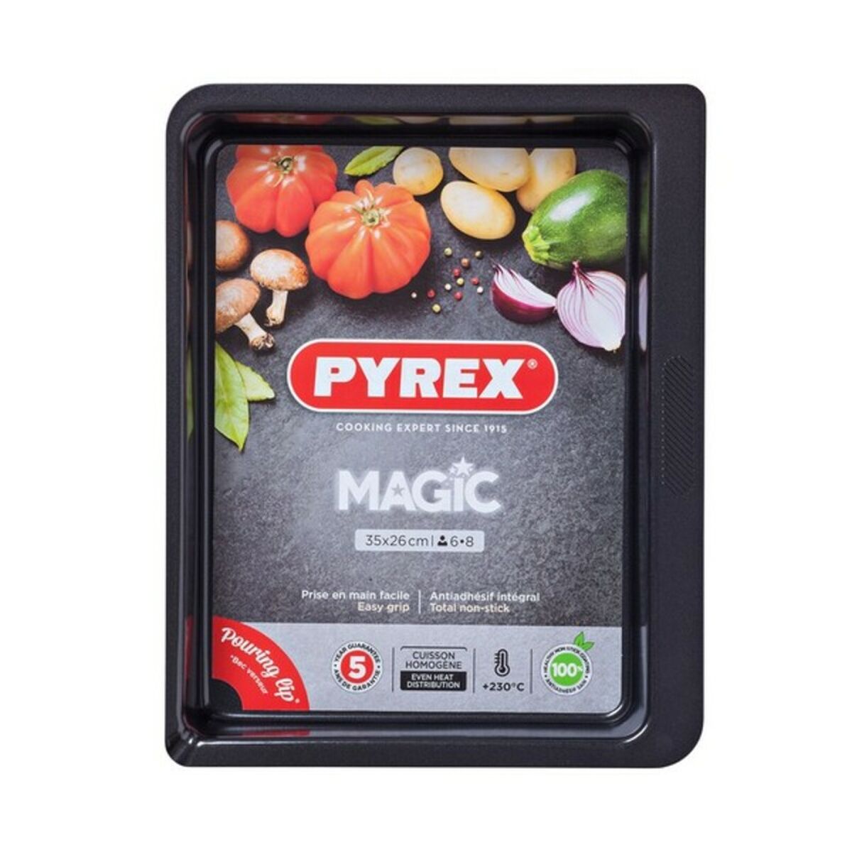 붙지 않는 오븐 트레이 Pyrex Magic 아연 도금-5