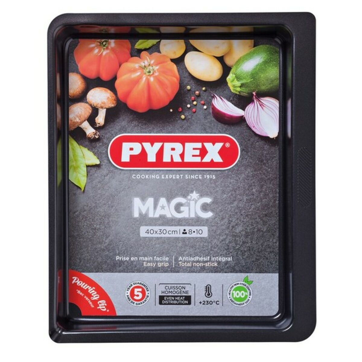 붙지 않는 오븐 트레이 Pyrex Magic 아연 도금-6