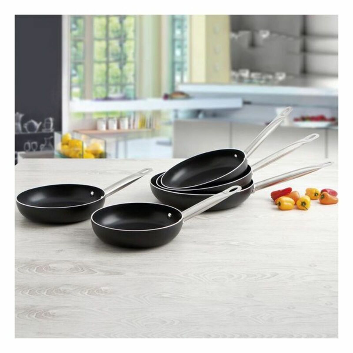 Quid Pro Chef Non-Stick Pan Black Metal Steel-2
