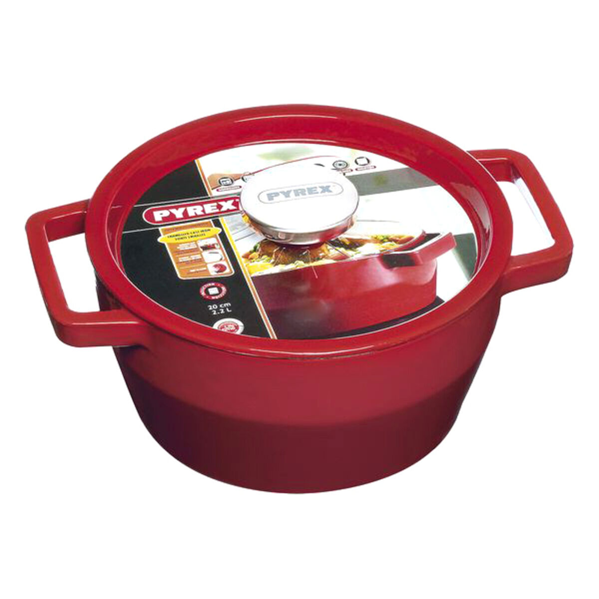 ШМШ бо зарф Pyrex Slow Cook Cast Iron-3