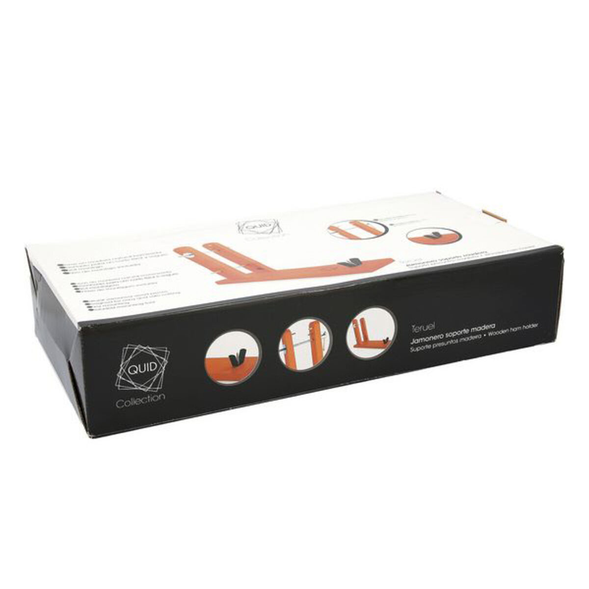Деревянная Подставка для Нарезки Хамона Quid Teruel Деревянный дерево и металл (44,5 x 18 x 33 cm)-2